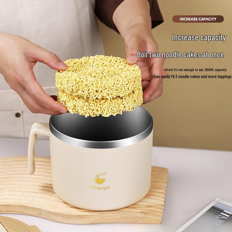 ZISIZ 304 Stainless Steel Instant Noodle Bowl with Lid