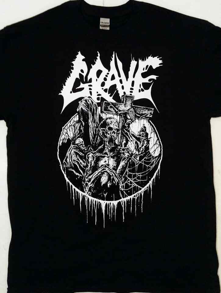 New GRAVE T-Shirt Grindestroy Gift Fans Black Unisex S-234XL E020