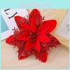 Decorative Flowers Christmas With Shiny Finish For Holiday Tree And Party Props