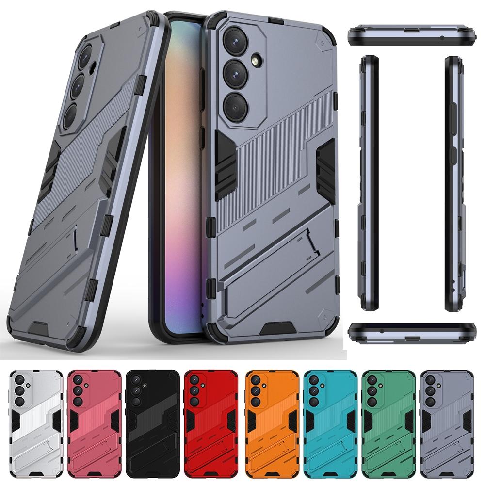Robuste Panzerhülle für Samsung Galaxy A05 A05S A13 A14 A15 A23 A24 A25 A33 A34 A35 A52 A53 A54 A55 A73 S23 FE S24 Dünne Hülle mit Ständer