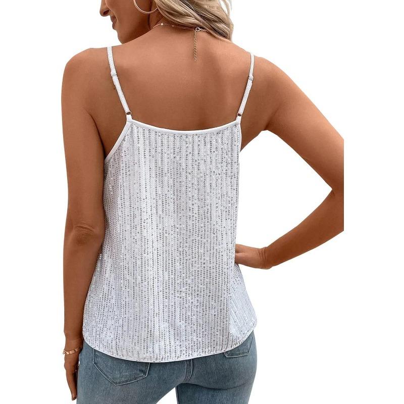 YYFS Dámská móda Ležérní Léto Jaro Jednobarevný potisk Halenky a košile bez rukávů s výstřihem do V