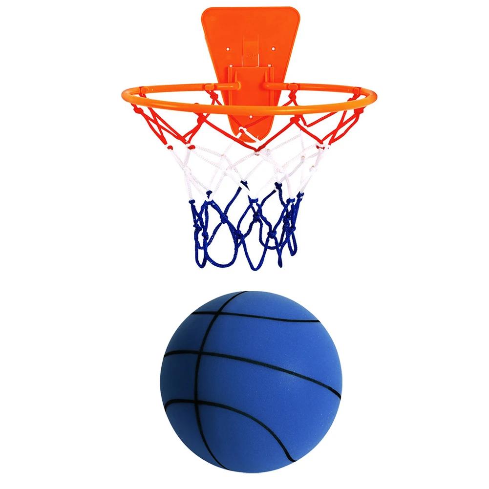 Bouncing Mute Ball Indoor Silent Basketball 24cm Foam Basketball Silent Soft Ball Air Bounce Basket Ball Size 3/5/7 Sports Toy