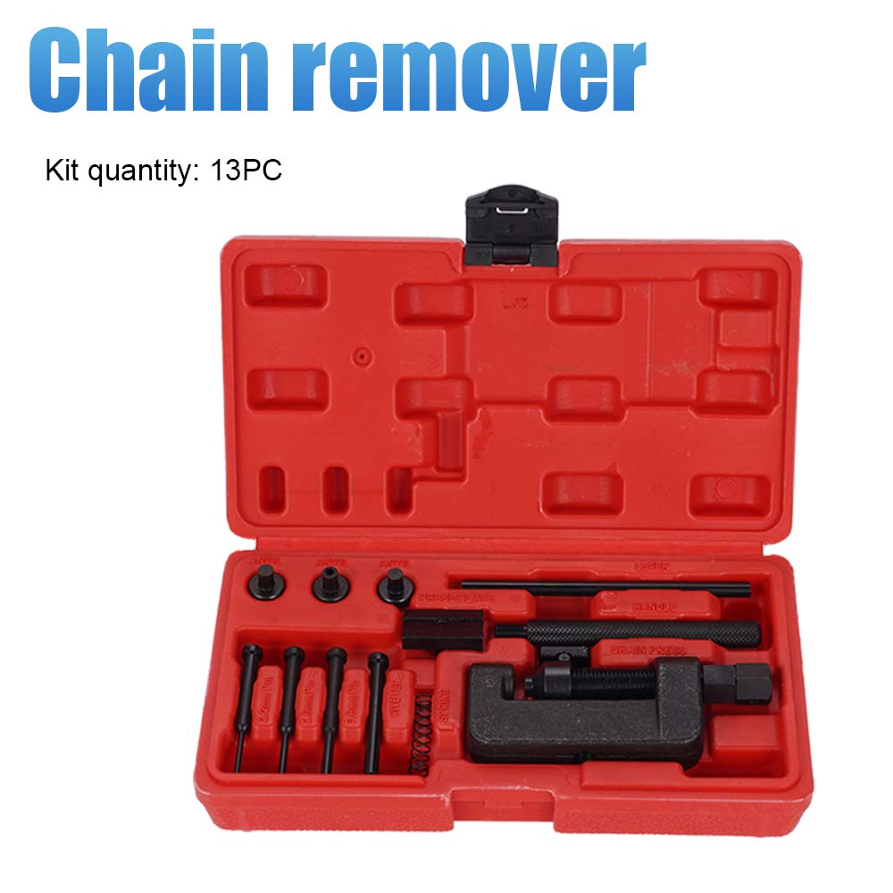 

Chain Disassembler Tool Chain Cutters Rivet Fasteners Disassembling Chains for 25 to 630 Chain Motorcycle Chain Cutter Remover