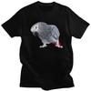 Custom African Grey Parrot T Shirt Men Short Sleeve 100 Cotton Tshirt Cockatiel Psittacine Bird Tees Streetwear Tshirts