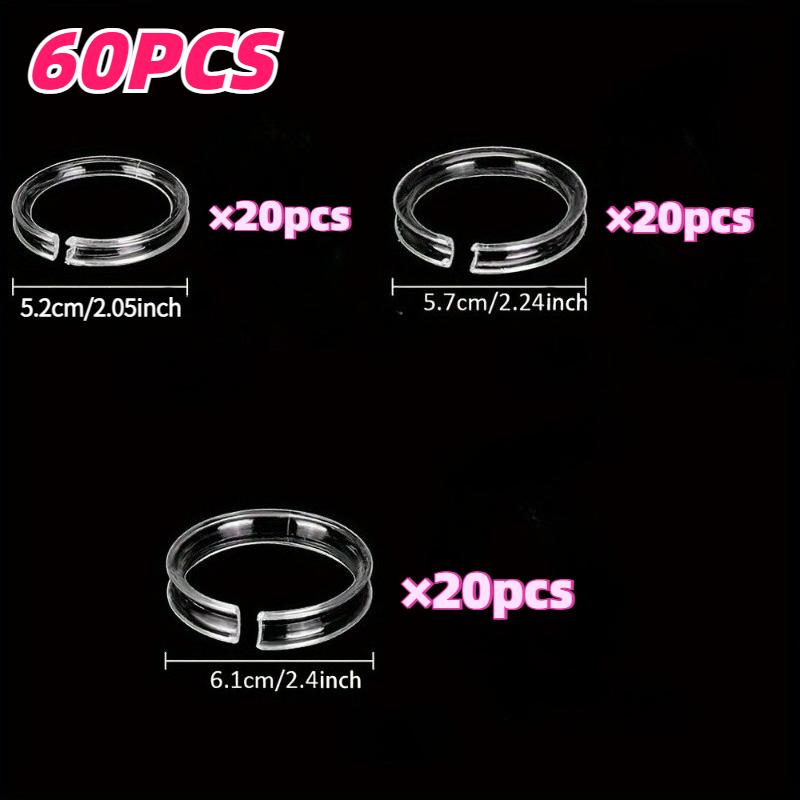 

60pcs 3 Size Acrylic Single Bracelet Diaplay Stands Transparent Circle Bracelet Holder Jewelry Storage Organizing Jewelry Towers
