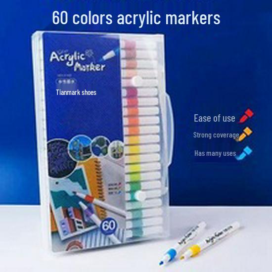 

Opaque Acrylic Marker Set for Kids - Watercolor DIY Art Pens with Colored Refills, Ideal for Layering and Primary School Use