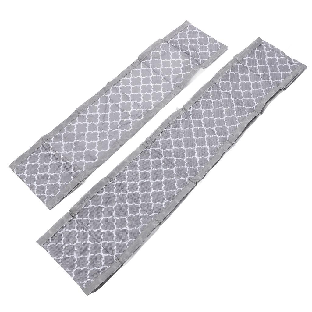 2pcs Breathable Mesh Baby Bed Bumper Soft Mesh Crib Liner Anti Fall Cot Protector for Baby Plum