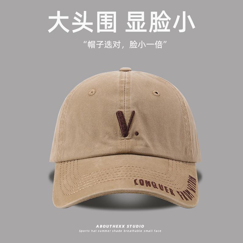 XXL Big Size Letters Embroidered Baseball Caps for Men/Women Adjustable Wide Brim Cotton Golf Hat Oversize Extra Large Size Hats