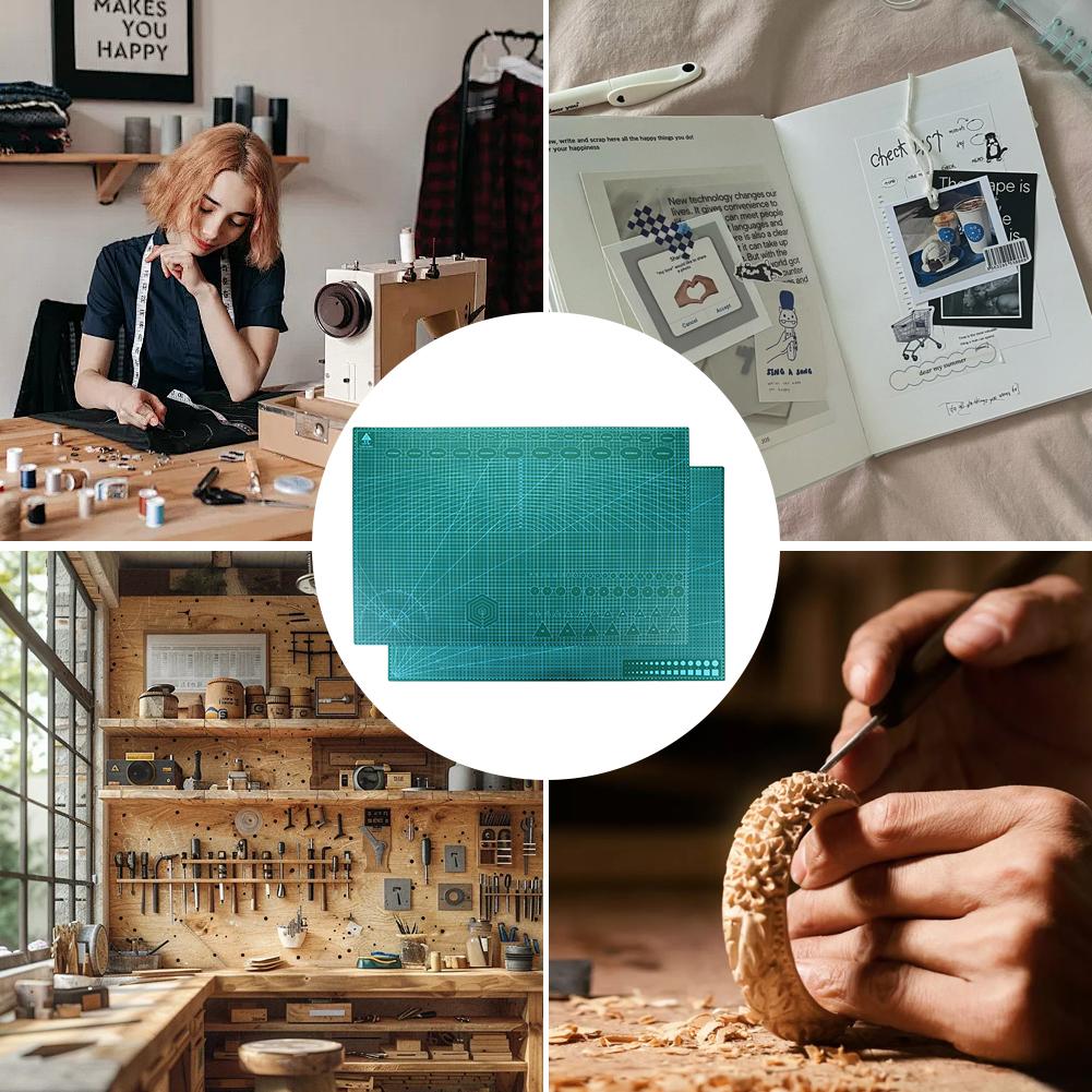 90x60cm Self Healing Cutting Mat Gridded Cutting Board Double-Sided PVC Cutter Plate Rotary Cutting Board for Fabric Arts Crafts