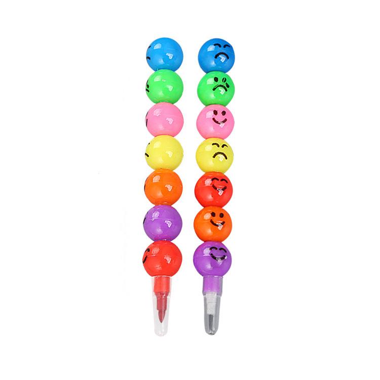 Creative Tanghulu Crayons: Cute Bead Expression No-Sharpen Pencils for Kids' Doodling & Drawing
