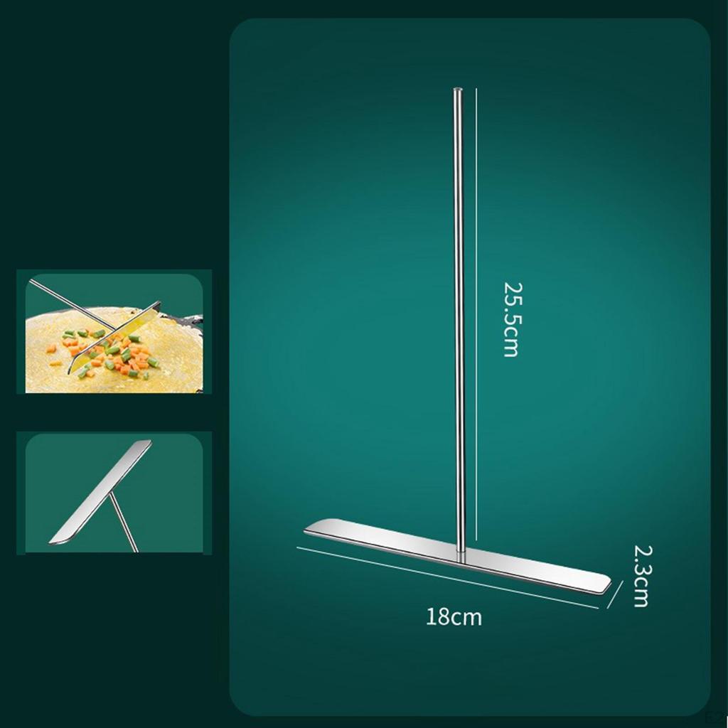 Stainless Steel T Shaped Crepe Spreader Rake Tool Professional Utensil for Omelets, and