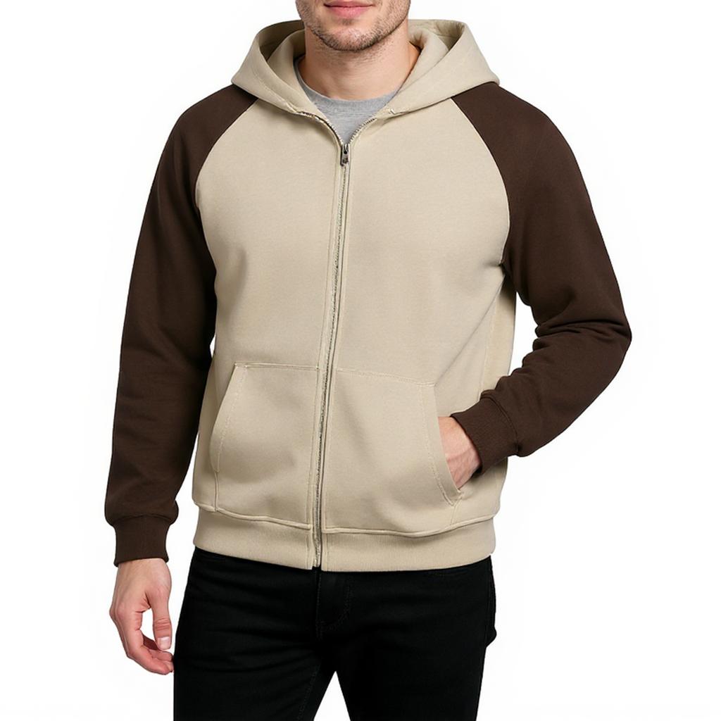 Men's  Women's  Loose  Leisure  Trend  Zipper  Color Matching  Cardigan  Coat