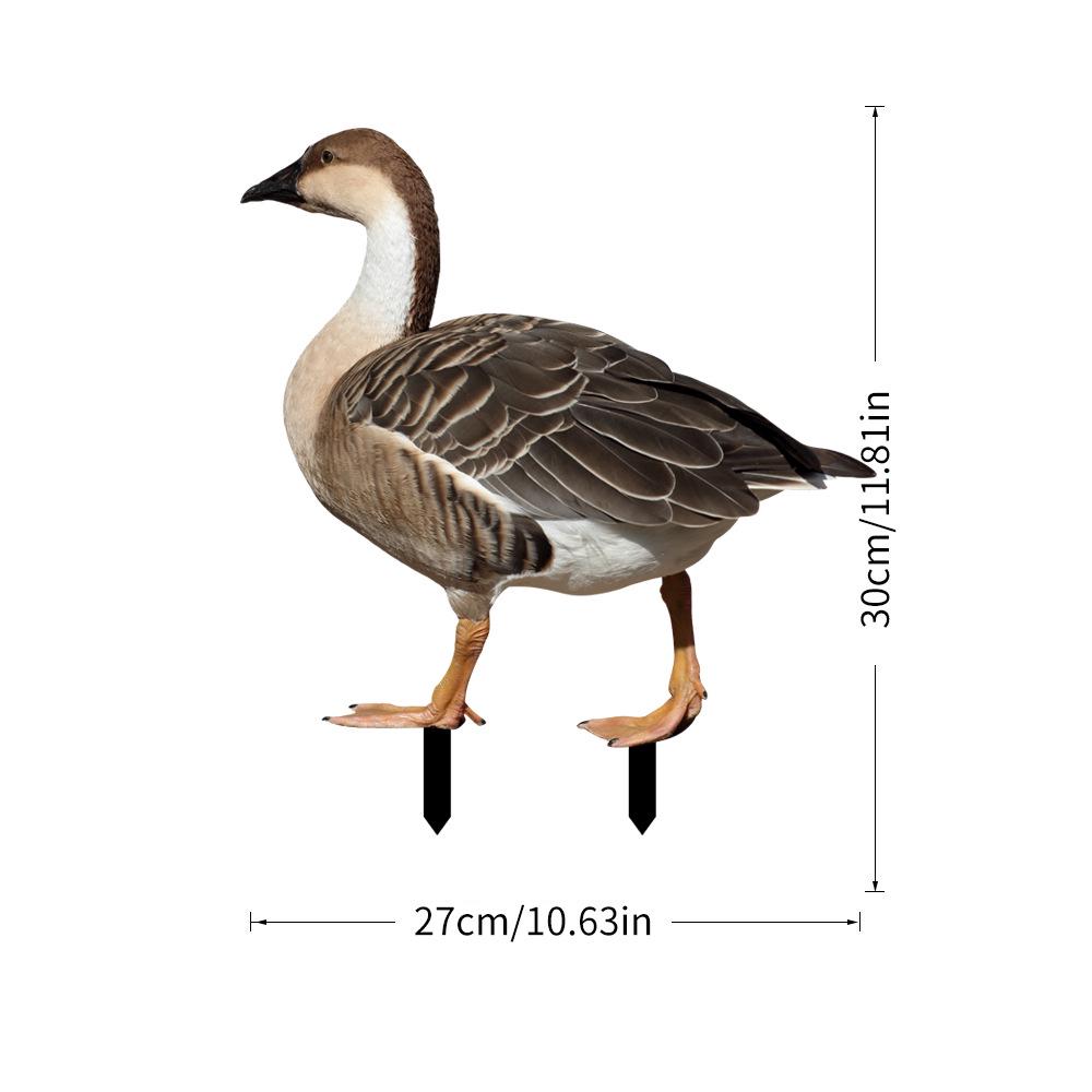 YKLU069-256 3D Rooster, Hen, Duck & Pig Outdoor Garden Decoration Plug