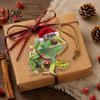 Decorative Animal Figurines for Home Christmas Hanging Ornaments with Lanyard, Cute Double Sided Pendant 2026 Themed Holiday Decorations Santa Hat, 2D