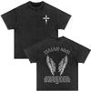 Christian Jesus Died for Me Now I Live for Him Bible Verse Vintage Washed T-shirts Men Women Fashion Harajuku Oversized T Shirts