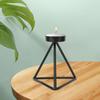 Single Head Innovative Black Candlestick Iron Candle Holder for Home Wedding Table DecorationLower Height