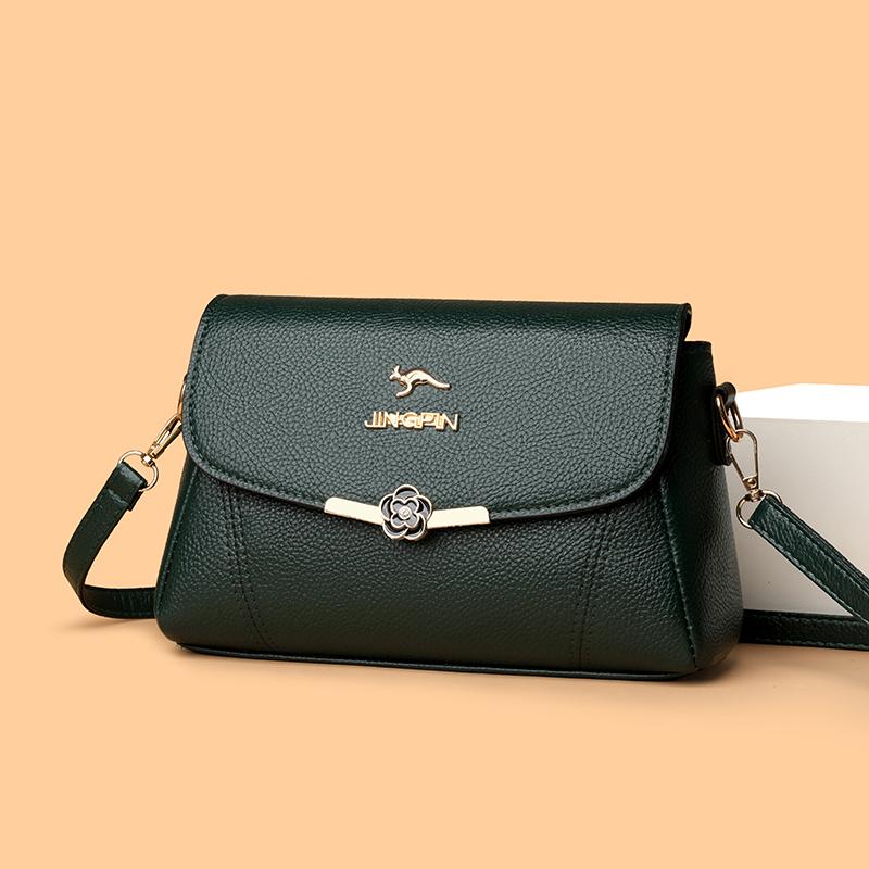 Solid Color High Quality PU Leather Small Shoulder Bagsfor Women New Messenger Bags with  Crossbody Bag
