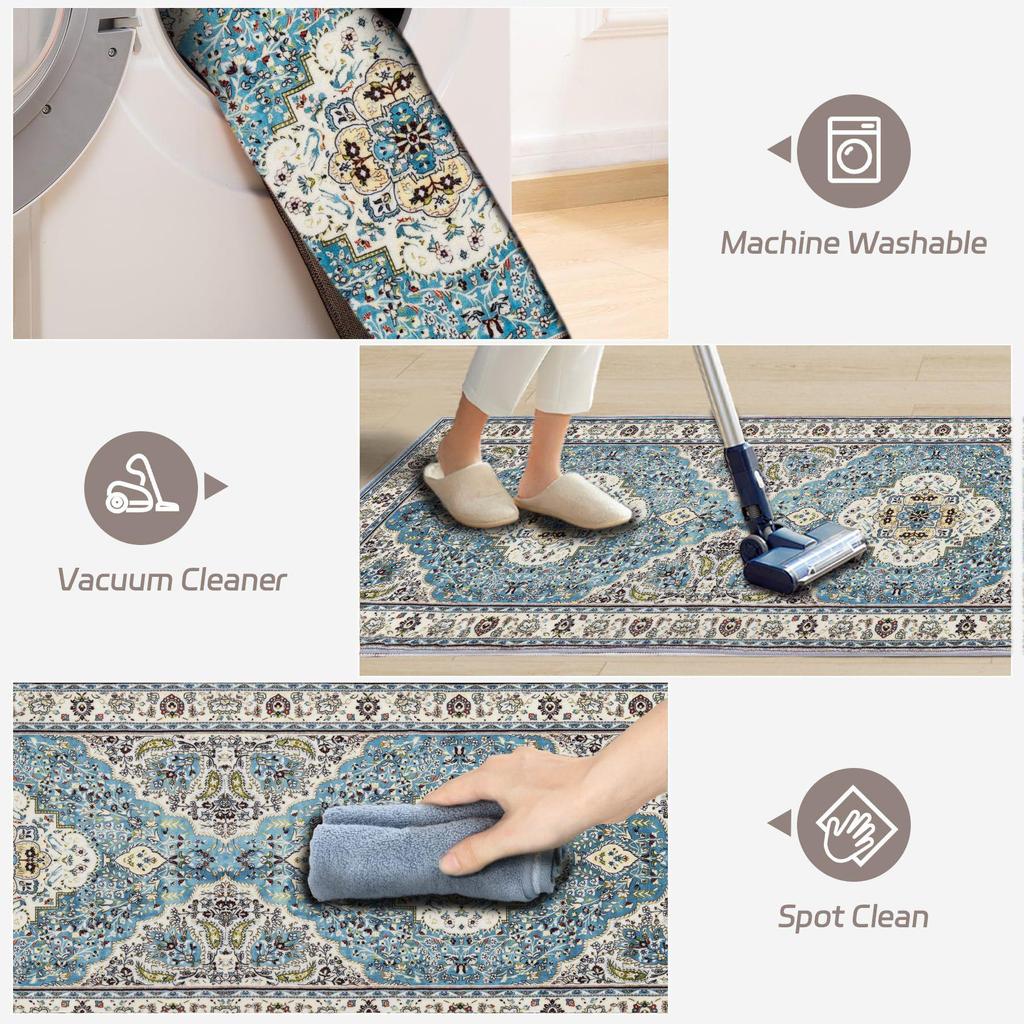 Koberec z TPR omyvatelný ve stylu boho – Skládací podložka do chodby a k arkýřovému oknu.