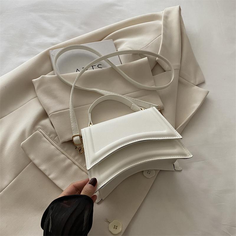 Trendy Minimalist 2024 Summer New Small Square Handbag Stylish Casual Tote Bag