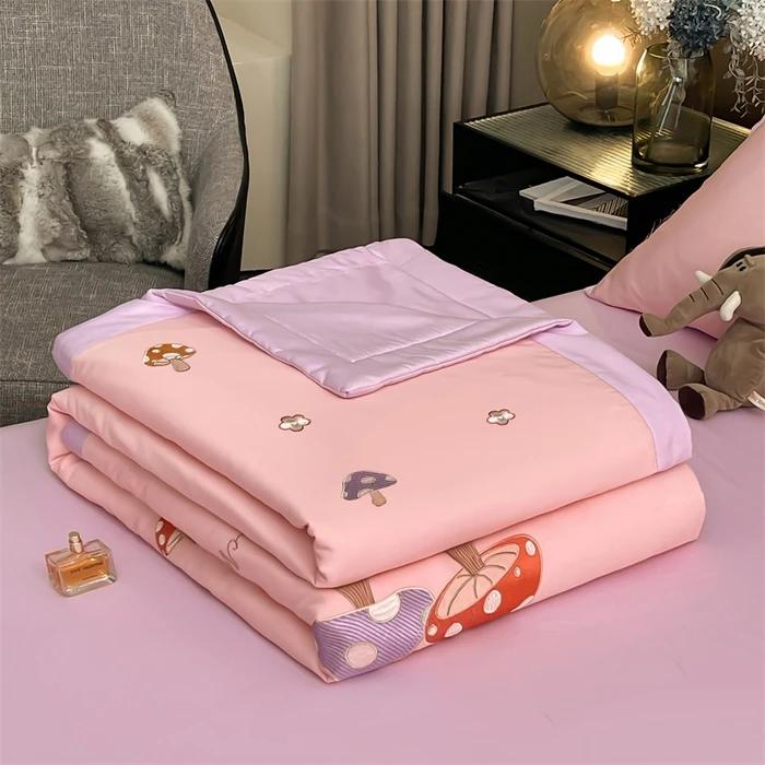 

Ice Silk Summer Cool Quilt Air Conditioning Quilt for Children Spring and Autumn Thin Quilt Single Dormitory Core 150x200cm 1pcs