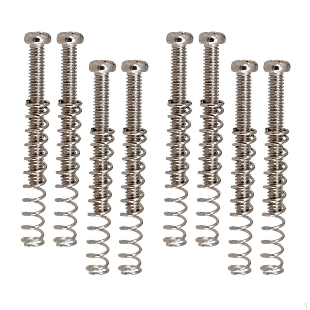 8 Pieces Double Coil Pickup Frame Screws Springs ,Convenient ,Electric Guitar Pickups