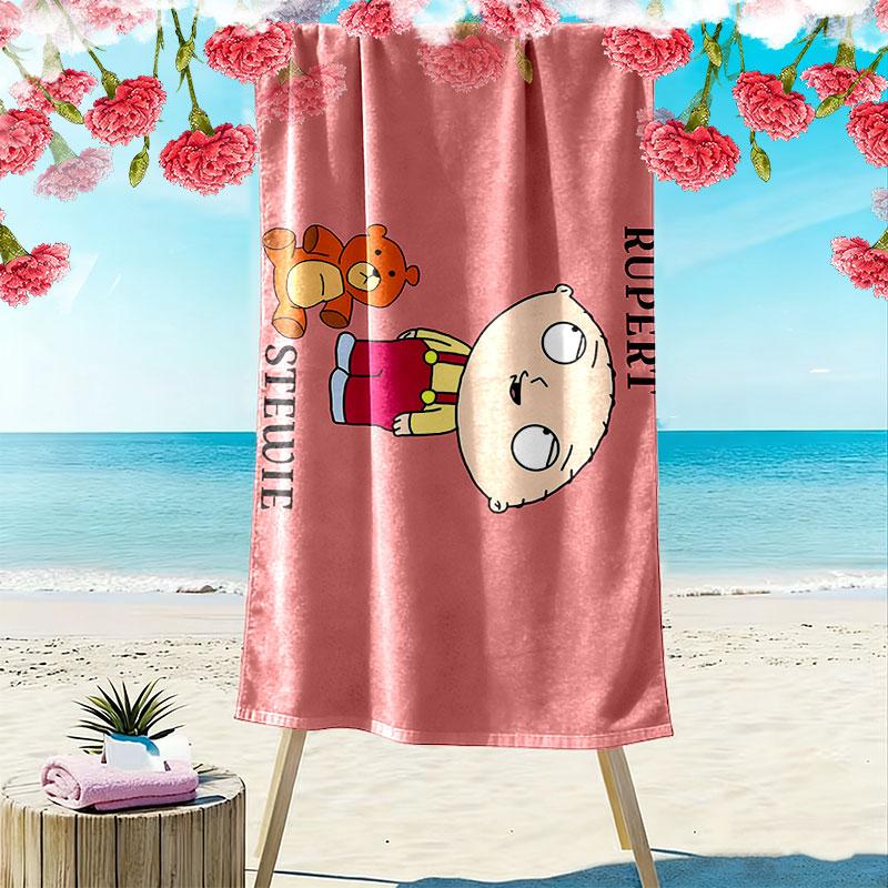 Stewie Griffin Print Beach Towel, Large Soft Quick Dry Towel for Beach Camping Swimming