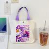 Perfect KPop Demon Hunters Women Canvas Handbag Rumi Mira Zoey Girl Tote Bags Portable Female Phone Pouch Cute Cartoon Shopping Bag