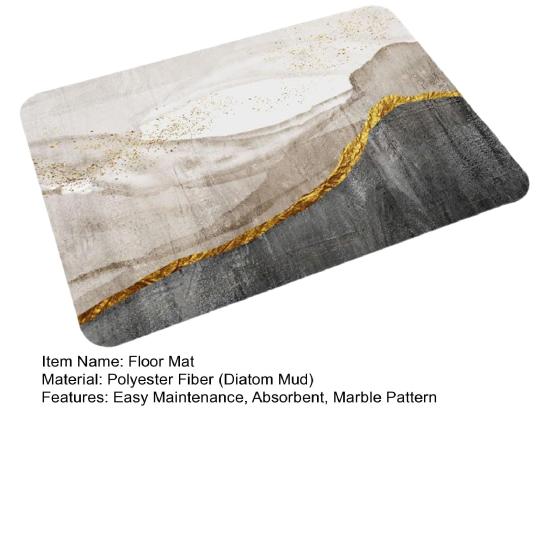 Marmorierung Bereichsteppich Weich Rutschfest Saugfähig Fußmatte Abstrakt Modern Eingangsteppich Fußmatte für Badezimmer Küche Schlafzimmer Wohnzimmer Dekor