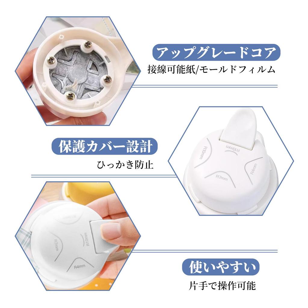 Coollooda 4-in-1 Corner Punch Rounder R4 R7 R10 Inner Cut Paper PVC Card DIY Craft Tool