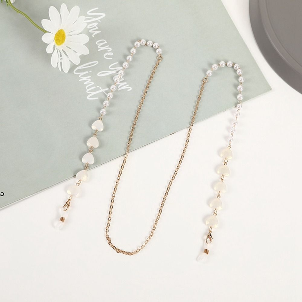 Color Hanging Neck Spectacle Cord Love Glasses Chains Pearl Sunglasses Chains Mask Anti-lost Chains