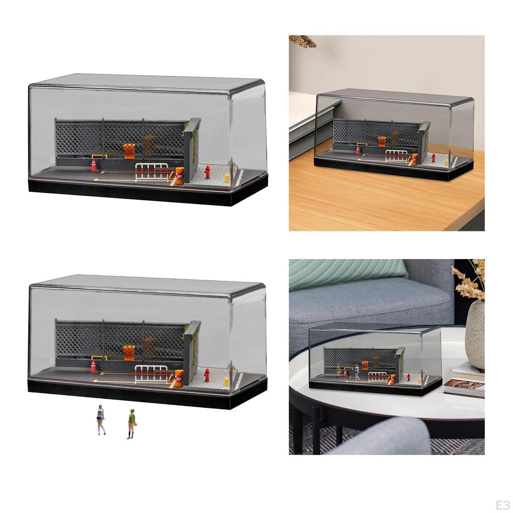 1/64 Diorama Car Display Case,Diecast Garage Simulation Collection Realistic Ornament Alloy Cars