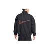 Nike Logo Full-Zip Mock Neck Jacket Men Outerwear Black FZ4727-010