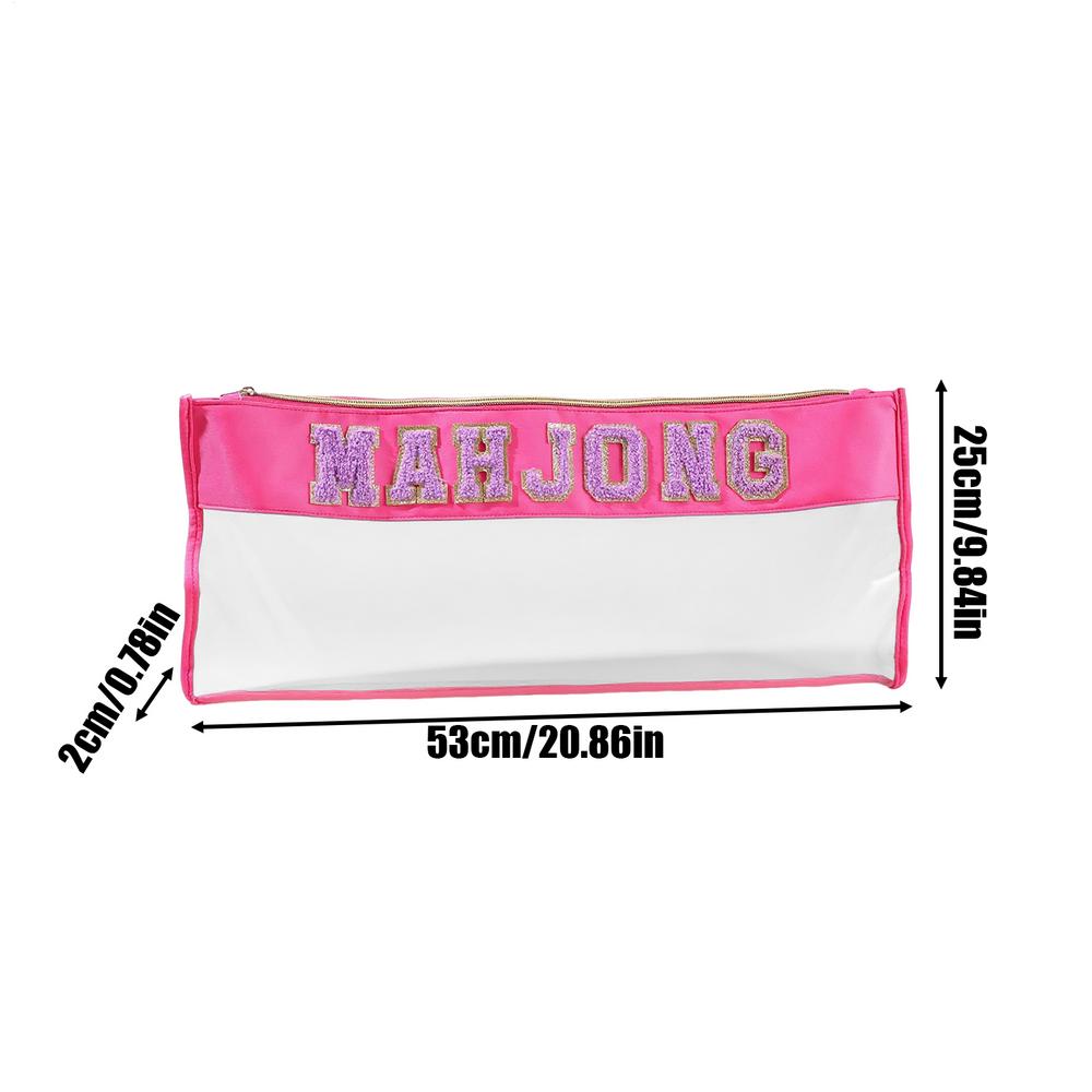 Mahjong Tile Bag Waterproof Large Mahjong Tile Holder Portable Organizer Case for Business Studio Home Travel Adults Teens