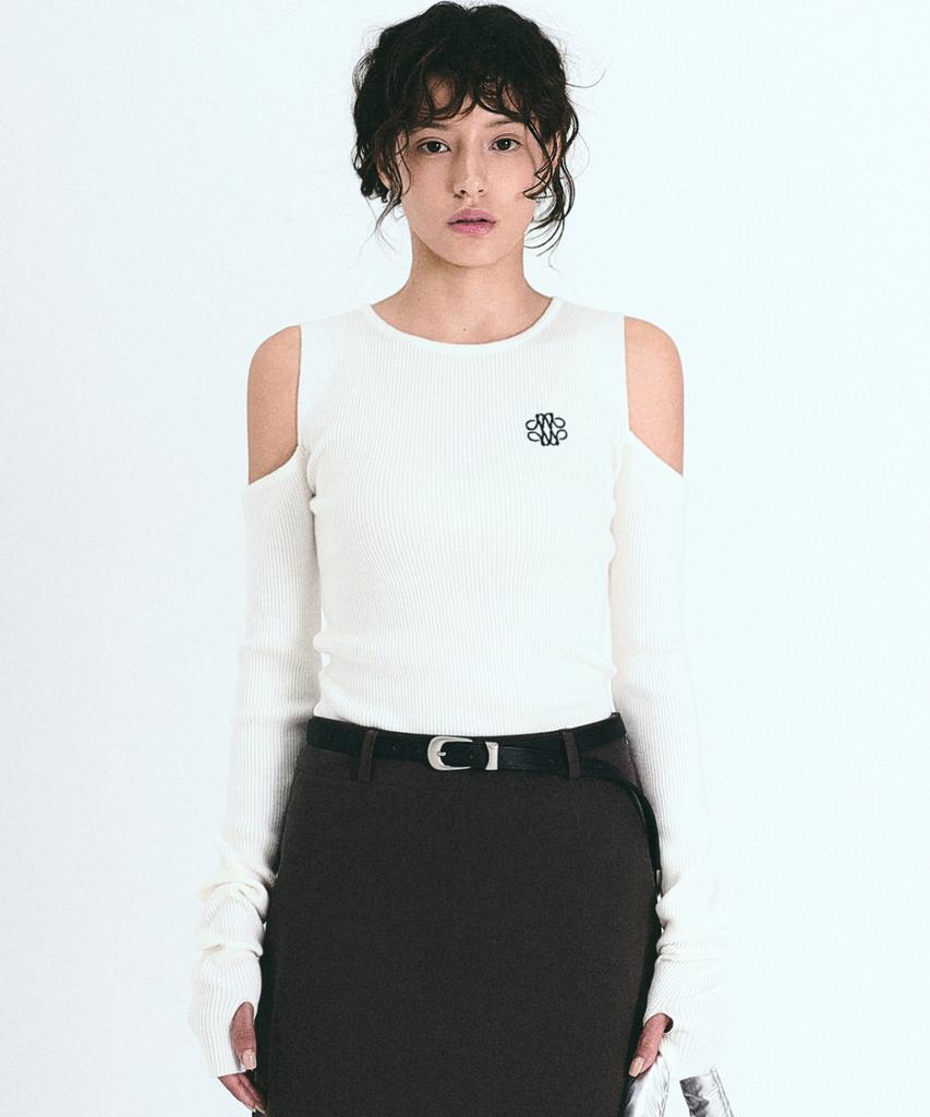 Nigaennikol Nicole Warmer Ribbed Off Shoulder Knit_Ivory