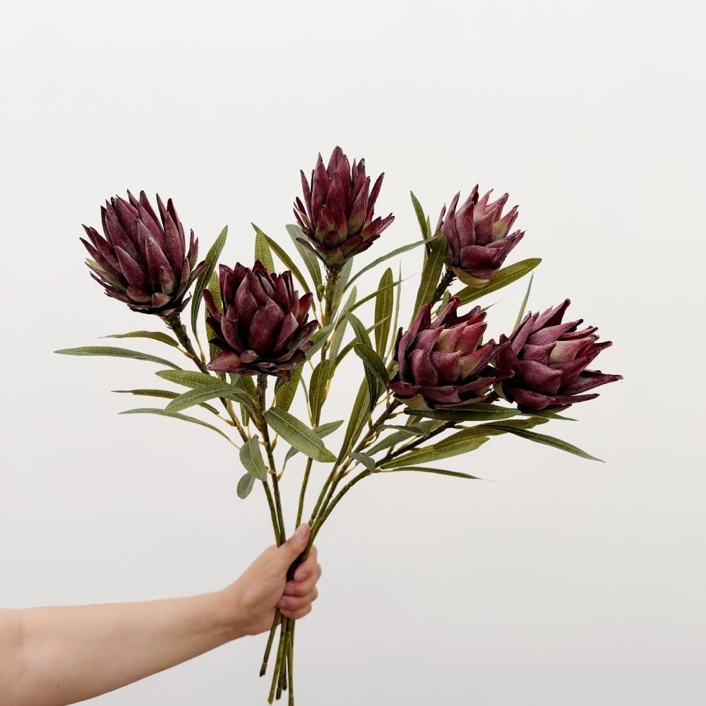 Floral Display Artificial Emperor Protea Flowers Artificial Artichoke Flower Living Room Ornaments