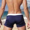 Bademode JOCKMAIL Color Block Herren Low-Rise Boxer Badehose Rutschfester Kordelzug Dehnbares Nylon-Elasthan mit Reißverschlusstasche
