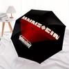 1pc RAMMSTEIN Automatic Folding Umbrella, Portable Collapsible Design, 8-Rib Iron Frame, , All-Season Casual Outdoor Accessory for Christmas Birthday