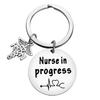 Nurse Theme Stainless Steel Keychain Medical Worker Design Fashion Bag Pendant Practical Nurse Day Gift