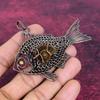 Ammonite Fossil Pendant Copper Wire Wrapped Decent Jewelry Fish Gemstone Pendant