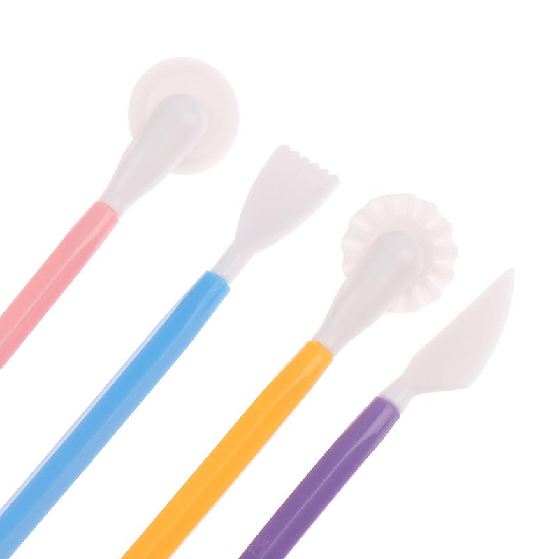 4Pcs Fondant Cake Decorating Modelling Tools 8 Styles Flower Decoration Pen