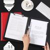 Red A4 PU Leather Document Holder for Business Contracts & Speeches