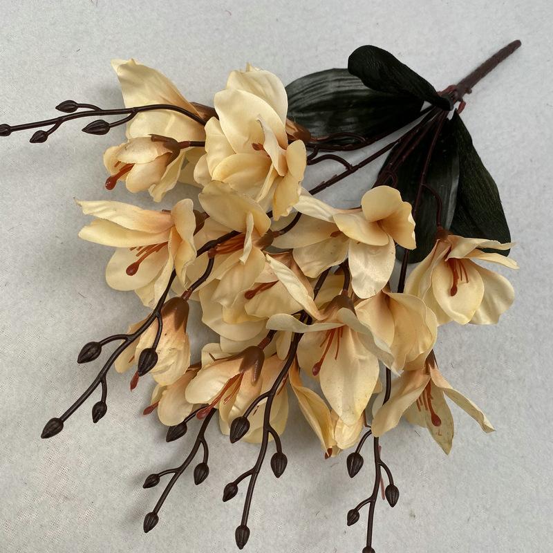 Künstliche Blumen Brautstrauß Magnolie Heimdeko Hochzeit Weihnachten Partyzubehör Fotografie Requisiten Accessoires Dekoration