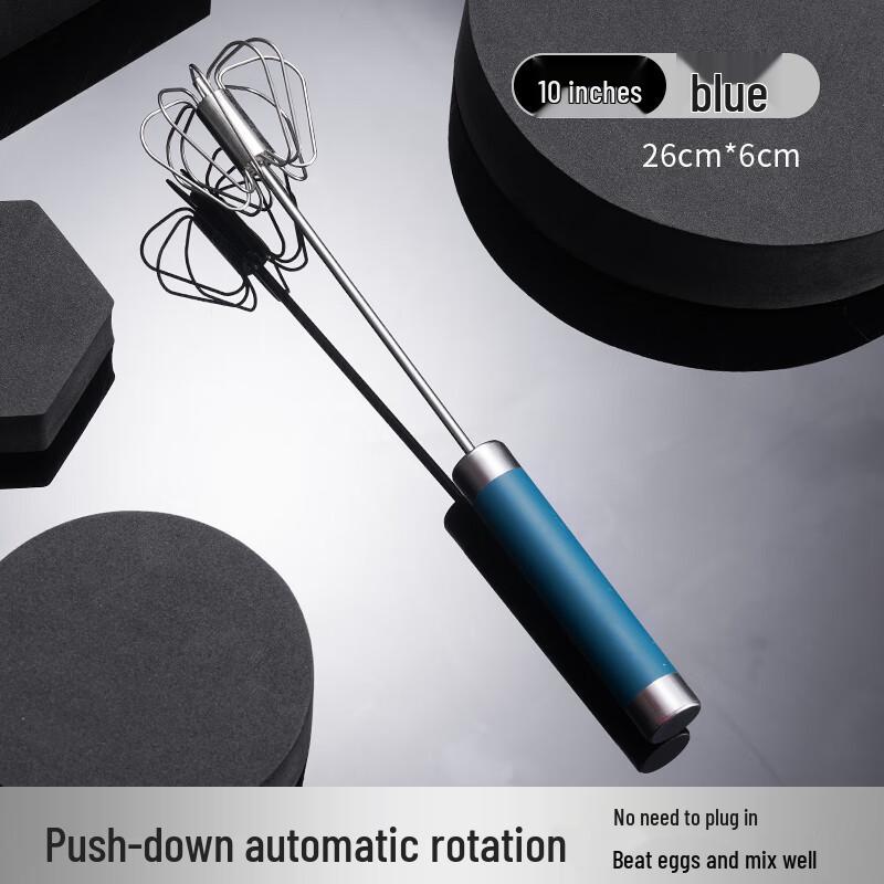 Zhaoran Semi-Automatic Stainless Steel Egg Whisk