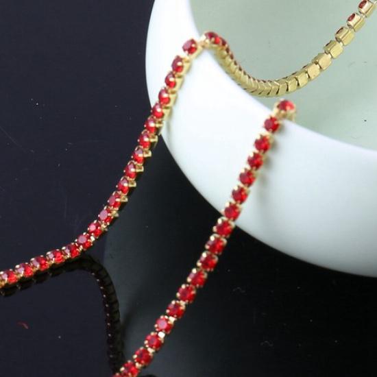 2.1 Yards DIY Bling Crystal Rhinestone Chain Trim Sewing Crafts Decoration Trim