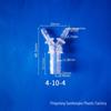 Transparent Y-Shape Plastic Tee Adapter for Universal Water Pipes