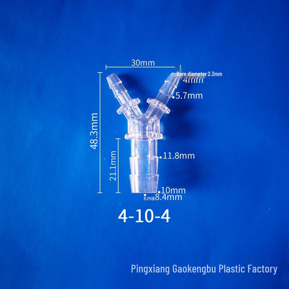 Transparenter Y-förmiger Kunststoff-T-Adapter für universelle Wasserleitungen