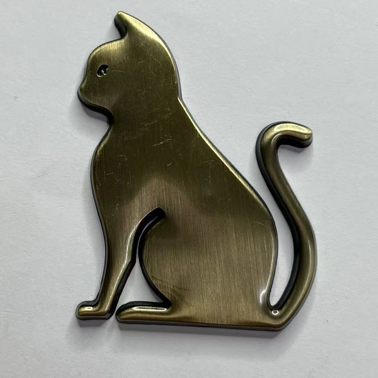 Car Personalized Sticker Trendy Brand Pet Cat Car Emblem Animal Metal Car Sticker Tail Sticker Side Sticker Exterior Scratch Decorative Sticker 1pc дубильная кора