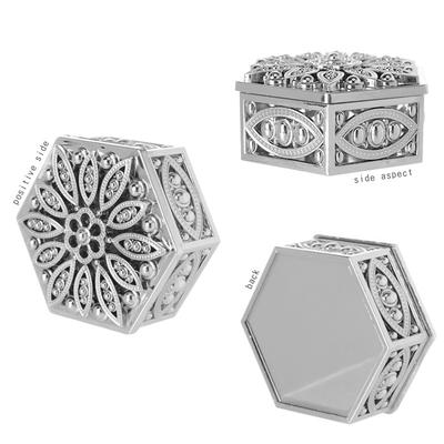 Golden Hexagonal Candy Box Wedding Storage Box Electroplated Wedding Candy Box Exquisite and Not Easily Deformed Party Gift Box