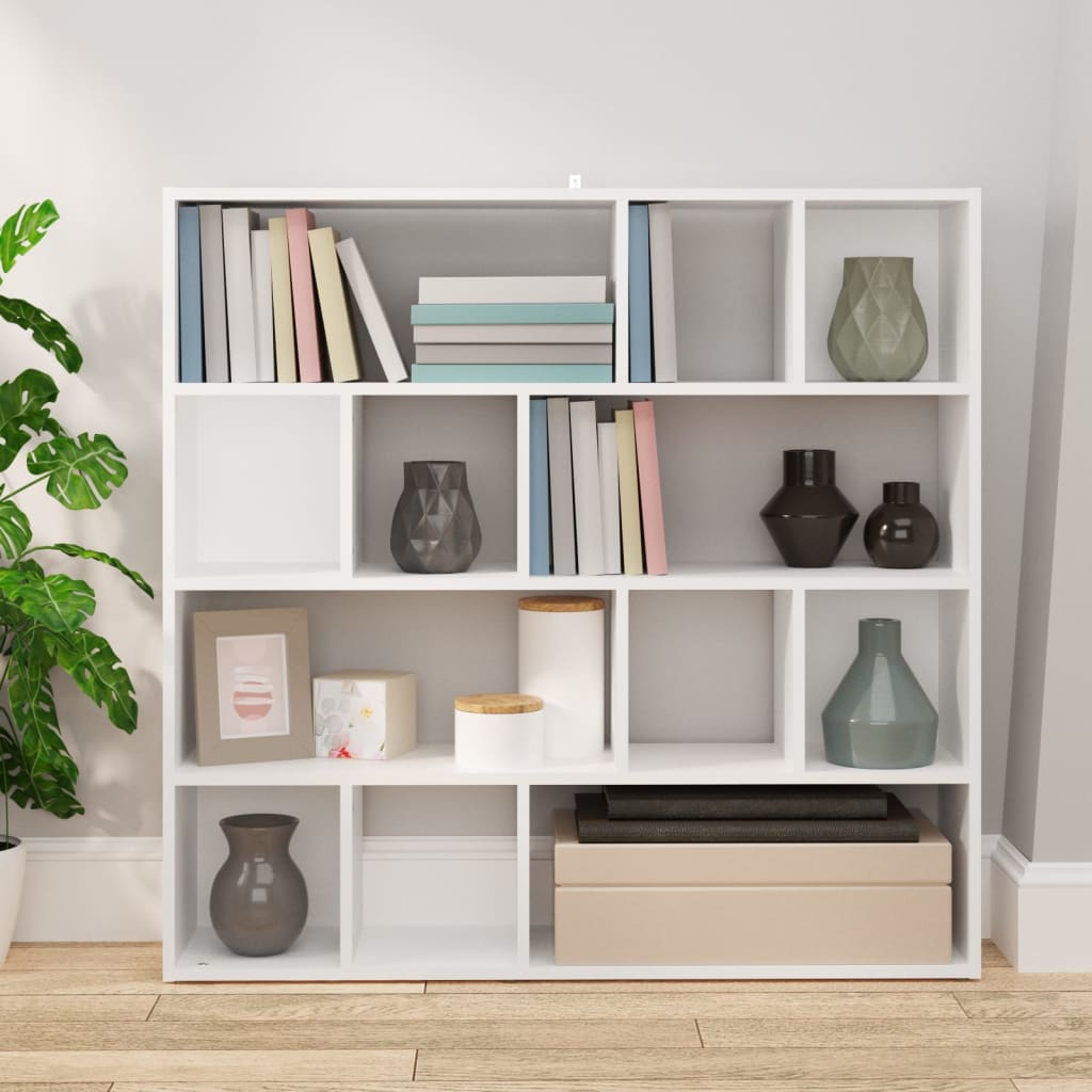 Vidaxl Bookshelf/Room Divider, White, 105X24X102 Cm