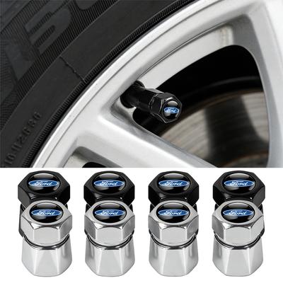 4Pcs Metal Alloy Wheel Tire Air Valve Dust Caps Rim Accessories For Focus 2 3 MK3 MK5 Fiesta MK7 Mondeo MK4 Fusion Explorer